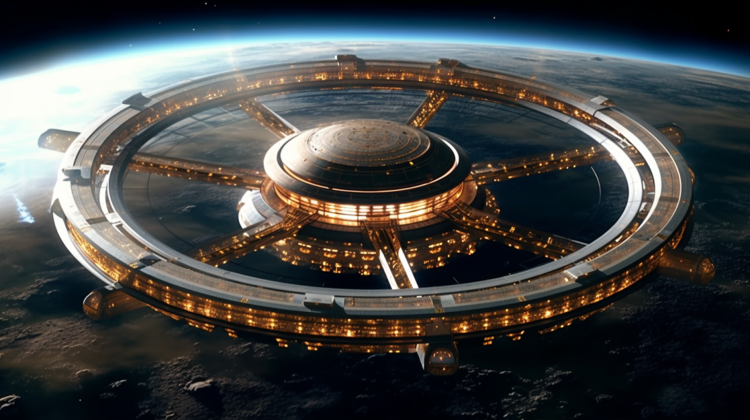 A circular space stations