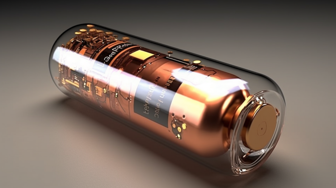 A stylised battery