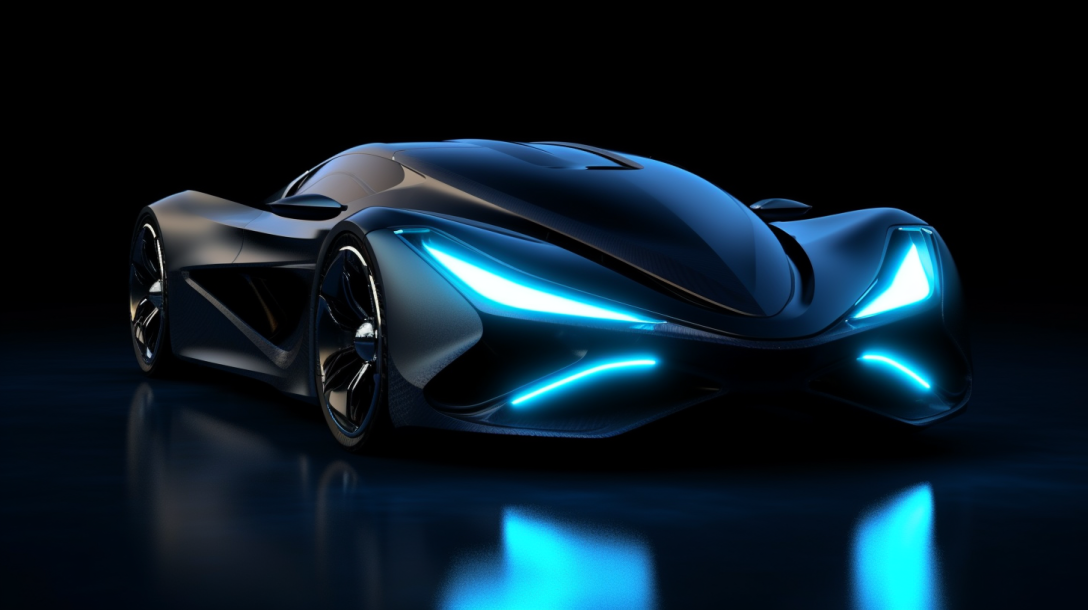 A futuristic hydrogen car